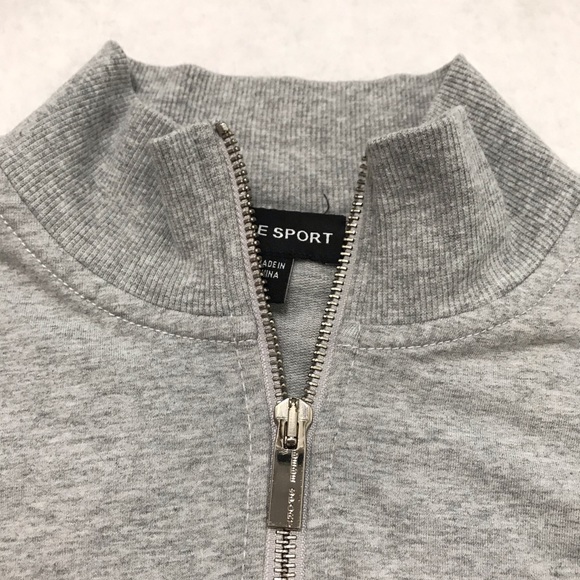 Bebe Sport Heather Gray Outer Wear Sleeveless Front Zipper Vest Sz L - Picture 4 of 14